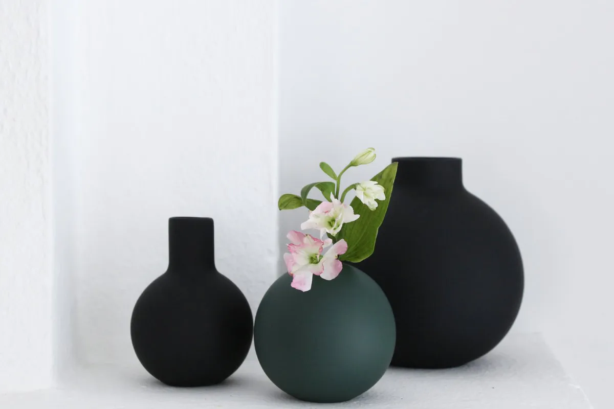 Collar Vase 12 cm - Svart