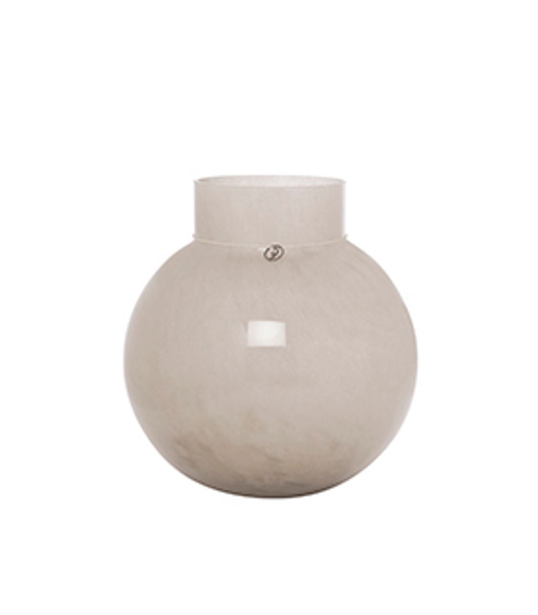 Vase - Glass H25cm Beige
